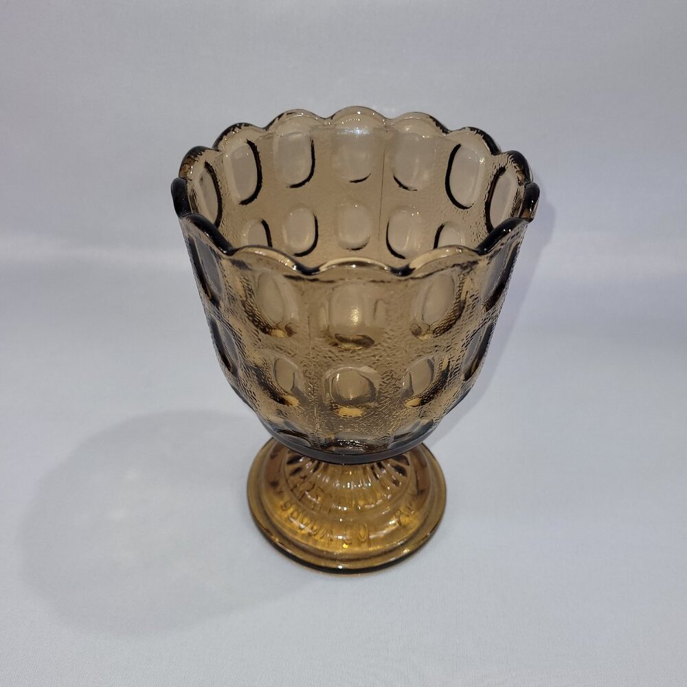 E.O. Brody Co M4200 Carnival Glass Vintage 8.25" Goblet Made USA